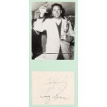 Tony Lema golf 1964 open champion scarce original vintage ink autograph, very scarce original ink