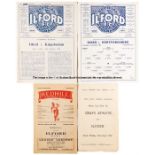 90 Ilford FC home & away programmes from seasons 1955-56 and 1956-57