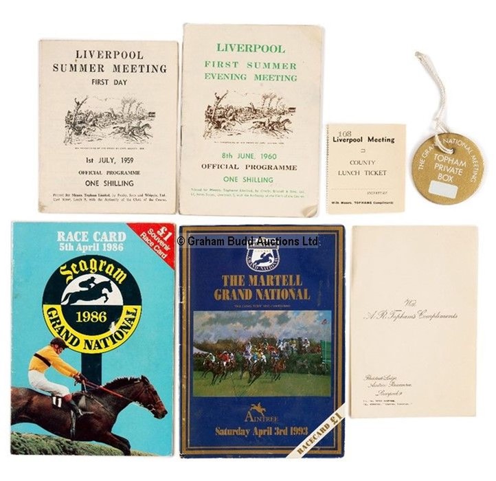 Group of Aintree racecards including Grand National days, comprising 24 for Grand National days (