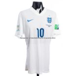 Wayne Rooney white England No.10 jersey from the FIFA World Cup Group D match v Costa Rica played at