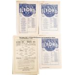 101 Ilford FC home programmes dating between seasons 1945-46 and 1948-49, first team plus reserves