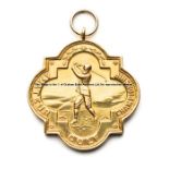 Stephen Dodd's 1989 Amateur Championship Golf medal, 9ct. gold, in quatrefoil form embossed with a