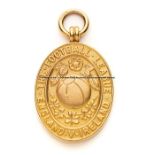 9ct. gold Football League representative medal for a match v Irleland Football League, undated and