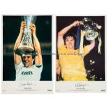 Pair of large signed Tottenham Hotspur FC limited edition colour photoprints, both featuring players