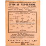 16 Tottenham Hotspur wartime single-sheet home programmes, 3 x 1942-43, 5 x 43-44, 3 x 44-45 & 5 x