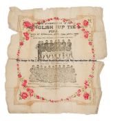 Souvenir paper napkin commemorating the first F.A. Cup Final played at Chelsea FC's STamford