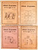 Four Tottenham Hotspur home programmes, 1914 Football League v Sunderland, 1915 single-sheet