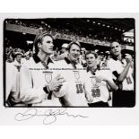David Beckham large signed photograph from the 1998 World Cup, Beckham depicted with England team-