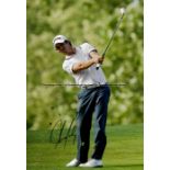 Fourteen signed photographs of celebrated golfers, comprising Justin Rose, Henrik Stenson, Paul