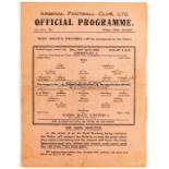 23 Arsenal wartime single-sheet home programmes, 4 x 1942-43, 5 x 43-44, 6 x 44-45 & 8 x 45-46