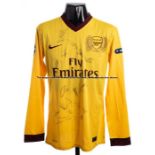 Andrey Arshavin team-signed Arsenal FC yellow No.23 third choice jersey season 2011-12, 17