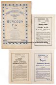 60 Runcorn FC home programmes, comprising a FAC3 v Preston North End 1938-39, 22 x 46-47, 18 x 47-