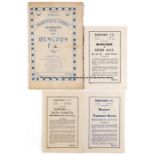 60 Runcorn FC home programmes, comprising a FAC3 v Preston North End 1938-39, 22 x 46-47, 18 x 47-