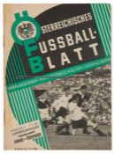 Austria v Republic of Ireland International match programme 7th May 1952, friendly played at the