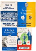 Selection of 28 big match football programmes, including F.A. Cup Finals for 1951-1953 inc.; Charity