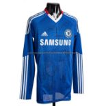 Squad-signed Chelsea FC replica home jersey season 2010-11, 14 signatures in marker pen, Terry,