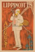 Will Carqueville (American 1871-1946), TENNIS PLAYER, illustration for the August 1895 edition of