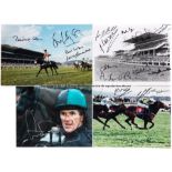 Collection of signed photographs of famous National Hunt moments and personalities, majority 12 by