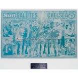 Original News International printing plate for the Sun Newspaper featuring the Chelsea FC 2005-06