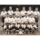 Photograph of the England football team who played Wales at Ninian Park 19th October 1957, taken