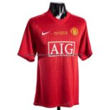 Manchester United 2008 Champions League Final jersey, an un-numbered emergency or blood