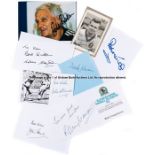 England football team signed pictures and cards from the Sweden 1958 World Cup, comprising 14 of the