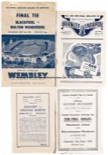 Four football programmes, 1966 World Cup Final, two F.A. Cup s/f replays Burnley v Liverpool 12.4.47