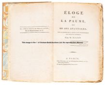 Bajot (M). Eloge de la Paume, published Paris 1806, hardcover, explaining the advantages of the game