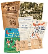 Miscellany of football ephemera, including Chelsea v Moscow Dynamo programme 13.11.45, booklets,