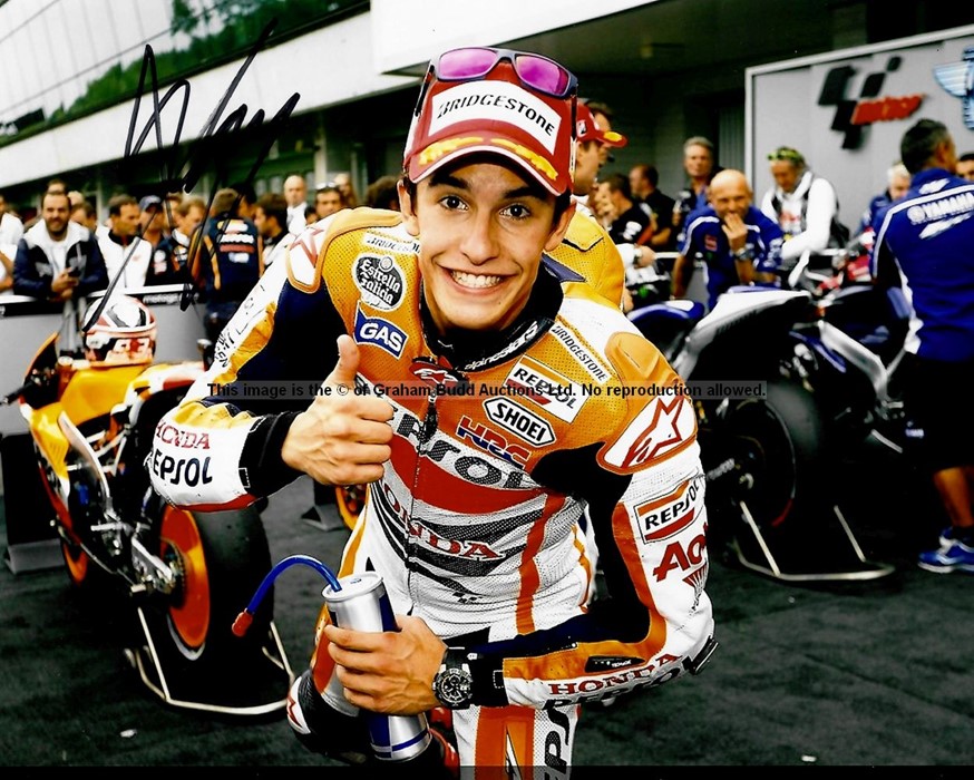 Marc Marquez signed MotoGP memorabilia, comprising a Marc Marquez cap, Pepsol Honda glove and 8 by - Image 2 of 3
