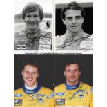 Benetton Formula 1 team 1988 and 1993 driver-signed photographs, Thierry Boutsen and Alessandro
