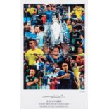 John Terry signed limited edition photo montage commemorating Chelsea's 2014-15 Premier League