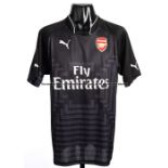 Emiliano Martinez Arsenal FC F.A. Cup No. 26 black home goalkeeping jersey v Hull played at Emirates