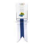IOC 129th Session badge from Rio de Janeiro 2-4 August 2016, in original packaging