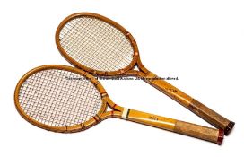 A.G. Spalding Tilden Cannon Ball wooden tennis racquet, circa 1928, open throat racquet with