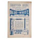 Manchester City v Sheffield United programme 20th September 1930