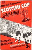 Scottish Cup semi-final programme Rangers v Hibernian played at Hampden Park 27th March 1948,