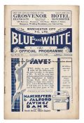 Manchester City v Bolton Wanderers programme 22nd November 1930