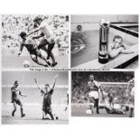 Collection of  England, Liverpool and Arsenal action photographs, approx. 57 b&w press photographs