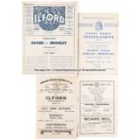 106 Ilford FC home and away programmes from seasons 1953-54 and 1954-55