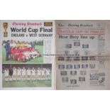 England signed Evening Standard 1966 World Cup Final souvenir edition, special colour edition,