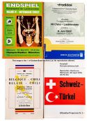 Collection of 217 overseas football programmes, 157 x club matches, 24 x internationals & 36 x