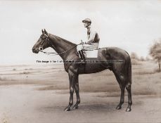 A trio of photogravures featuring the Australian-born jockey Bernard ''Brownie'' Carslake mounted on