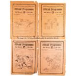 Four Tottenham Hotspur home programmes, 1923 Football League v Middlesbrough, and 3 x London