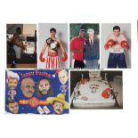 Collection of boxing photographs and promotional cards, comprising albums and loose boxing