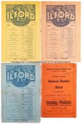 58 Ilford FC home programmes dating between seasons 1930-31 and 1934-35, contained in a folder