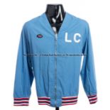 Les Cocker's England 1970 FIFA World Cup tracksuit top and bottoms, the pale blue jacket with ''LC''