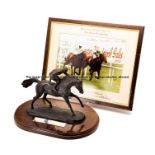 Winning trophy for the Saint Group PLC Handicap, Doncaster, 11th September 1991, in the form of