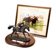 Winning trophy for the Saint Group PLC Handicap, Doncaster, 11th September 1991, in the form of