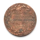 Athens 1896 Olympic Games participation medal, bronze, designed by N Lytras, struck by Honto-Poulus,